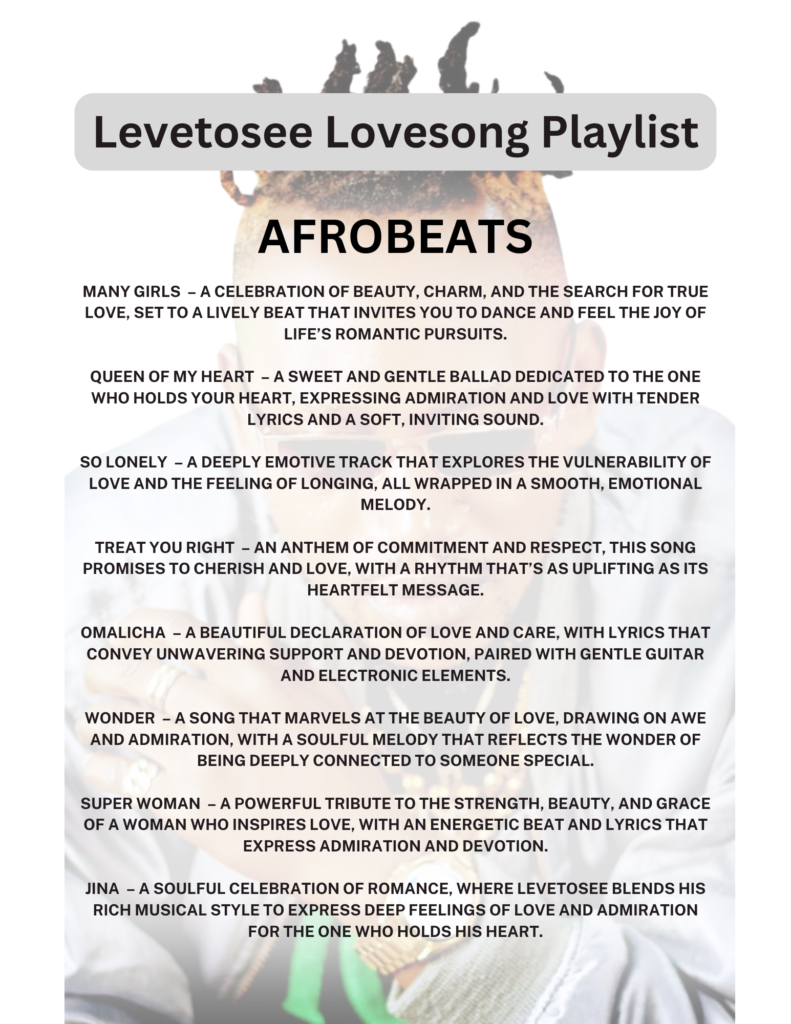 Levetosee Lovesong Playlist